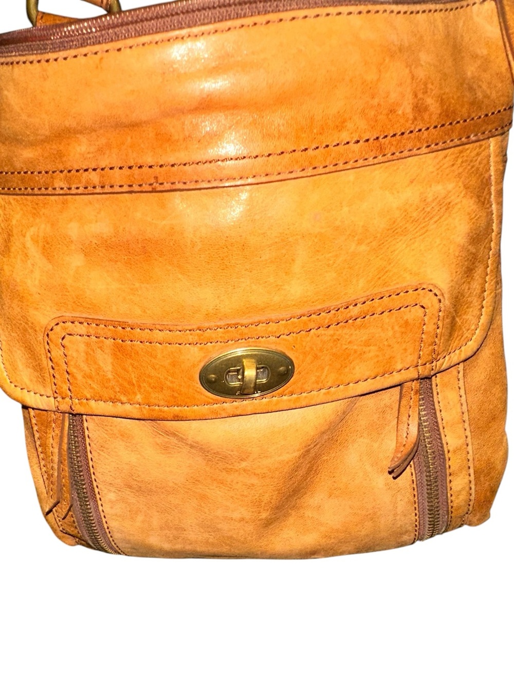 Fossil 'Stanton Traveler' Crossbody Bag High Quality Leather Y2K